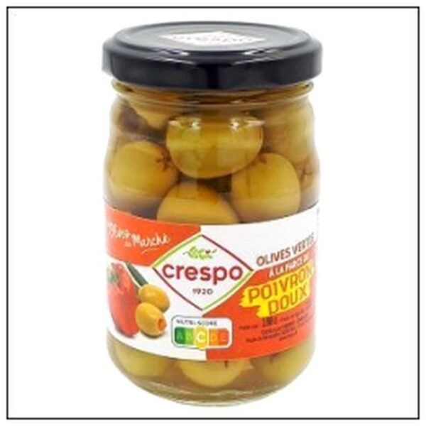 BOCAL 21CL OLIVES VERTES FACIES POIVRONS.CRESPO