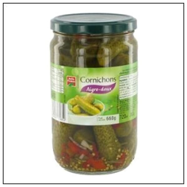 BOCAL CORNICHONS AIGRE DO UX 72CL BELLE FRANCE