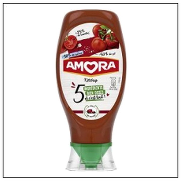 CAT-02029 FL.SOUPLE KETCHUP 5 INGRÉ DIENTS 468G AMORA - Image 1
