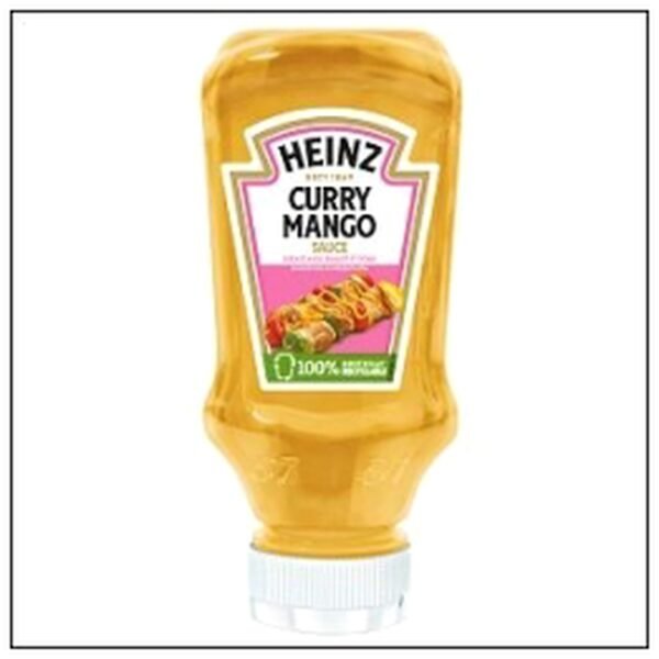 FLACON SOUPLE SAUCE CURRY MANGO 225G HEINZ