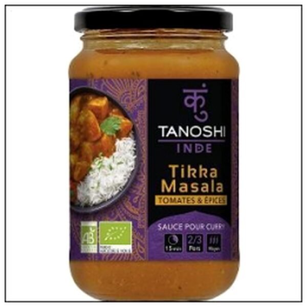 SAUCE CURRY TIKKA MASALA BIO 345G TANOSHI