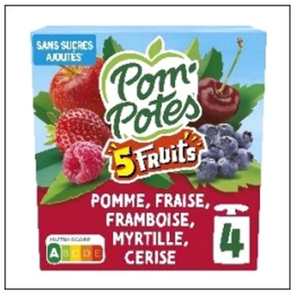 ET.4X90G GOURDES POM'POTE 5 FRUITS ROUGES S/S MATER