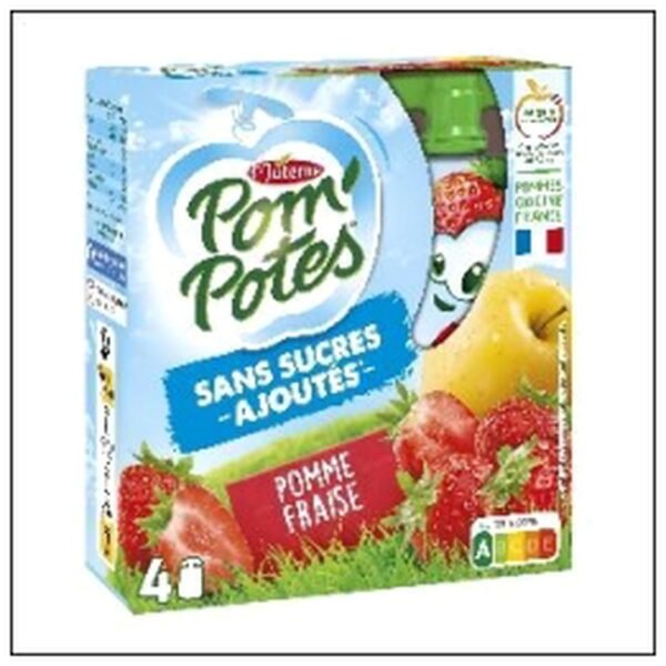 ET.4 GOURDES POM'POTE 90G POMME FRAISE SANS SUCRE