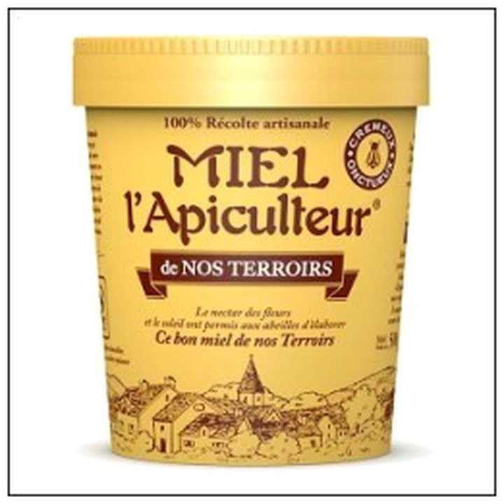 CAT-02407 POT MIEL CREMEUX TERROIRS FRANCE 500G APICULTEUR - Image 1