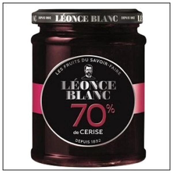 CONFITURE 70% CERISES 320 G LEONCE BLANC