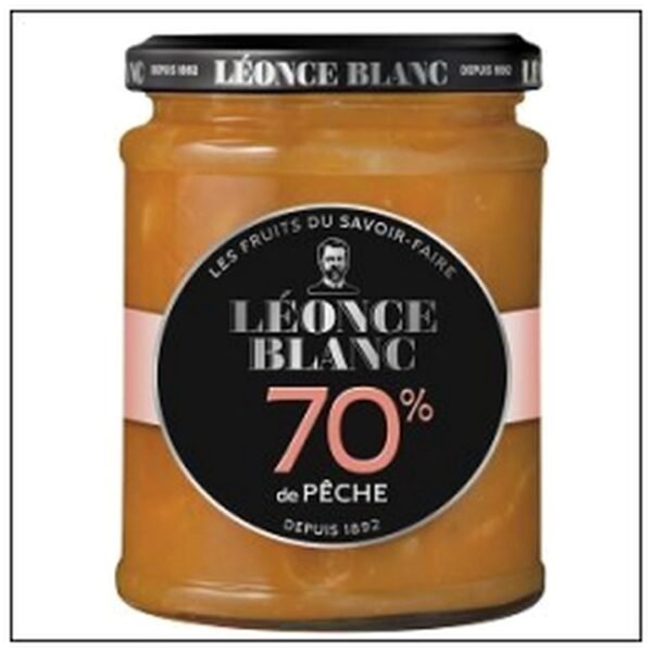 CONFITURE 70% PECHE 320G LEONCE BLANC