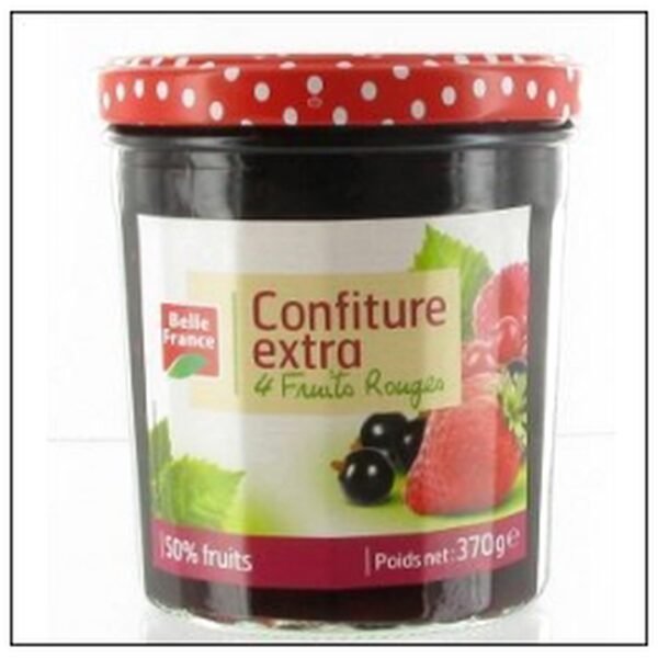 CONFITURE EXTRA 4 FRUITS ROUGES 370G BELLE FRANCE