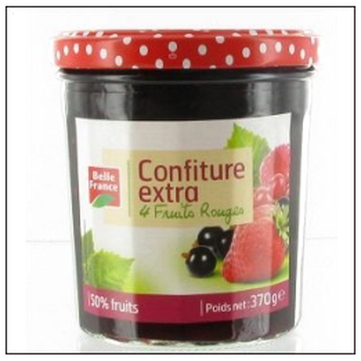 CAT-02479 CONFITURE EXTRA 4 FRUITS ROUGES 370G BELLE FRANCE - Image 1