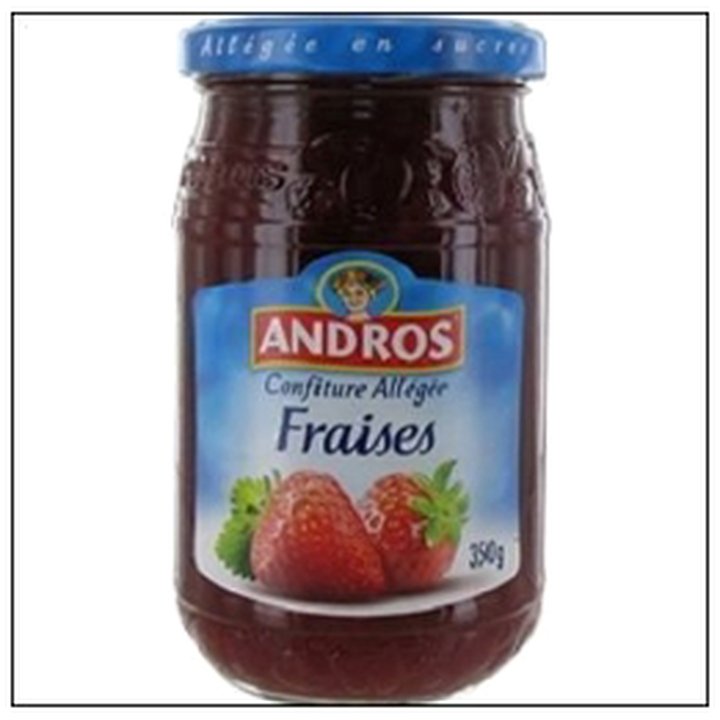 CAT-02499 CONFITURE ALLEGEE FRAISE 350G ANDROS - Image 1