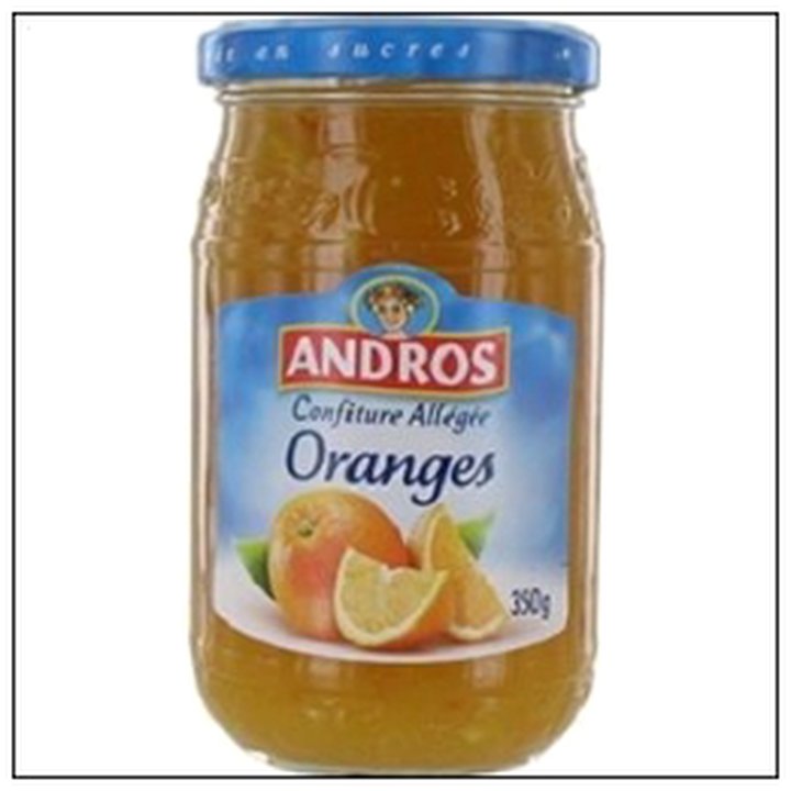 CAT-02501 CONFITURE ALLEGEE ORANGE 350G ANDROS - Image 1