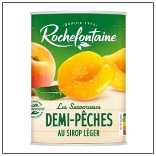 4/4 DEMI PECHES AU JUS FRUITS 820G ROCHEFONTAINE