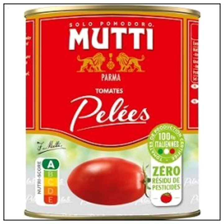 CAT-02576 TOMATES PELEES ENTIERES 8 00G S/PESTICIDES MUTTI - Image 1