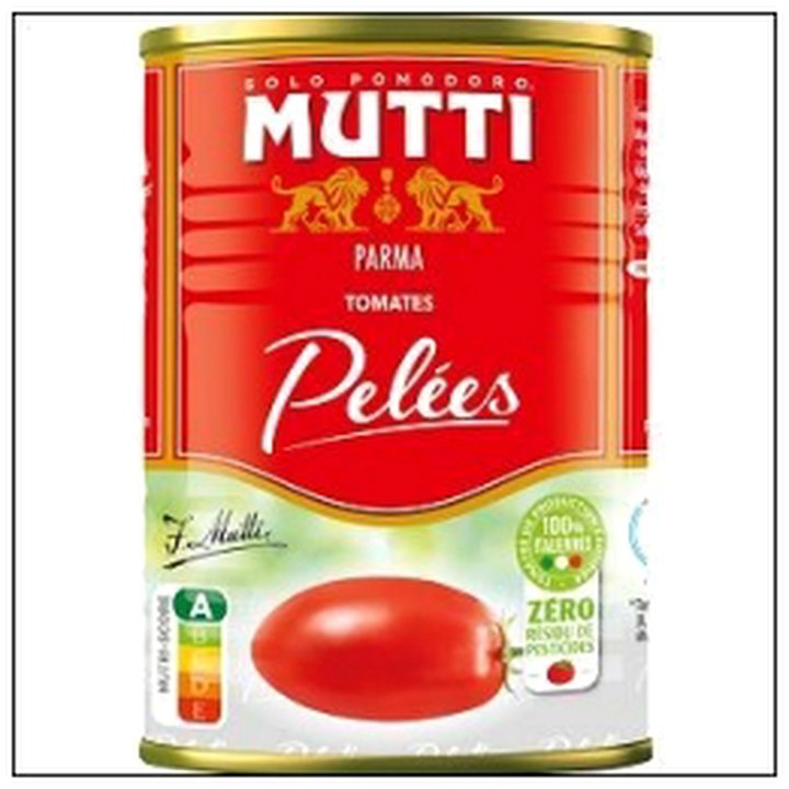 CAT-02577 TOMATES ENTIERES PELEES 400G S/PESTICIDES MUTTI - Image 1