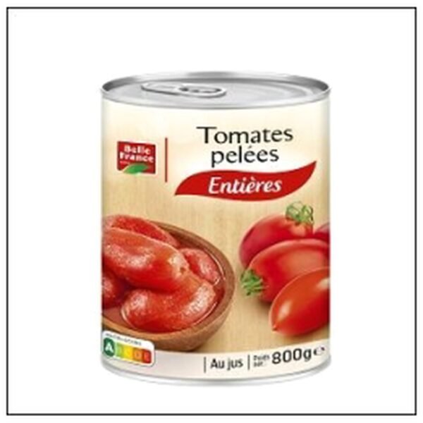 TOMATES ENTIERES PELEES 480G BELLE FRANCE
