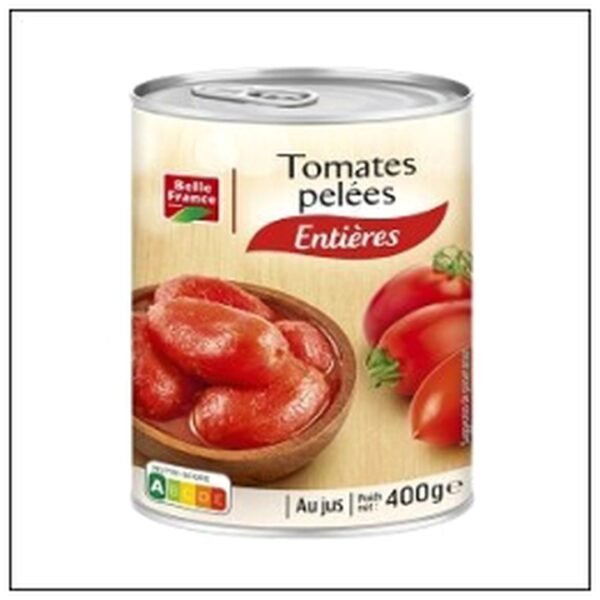 TOMATES ENTIERES PELEES 240G BELLE FRANCE
