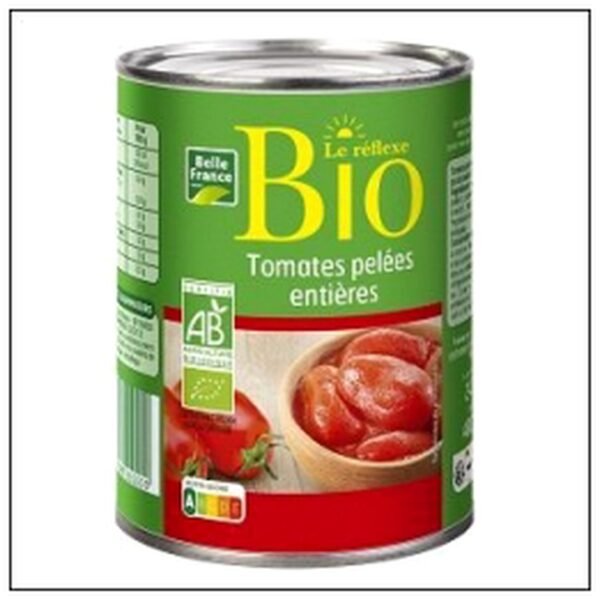 TOMATES ENTIERES PELEES BIO 240G BELLE FRANCE