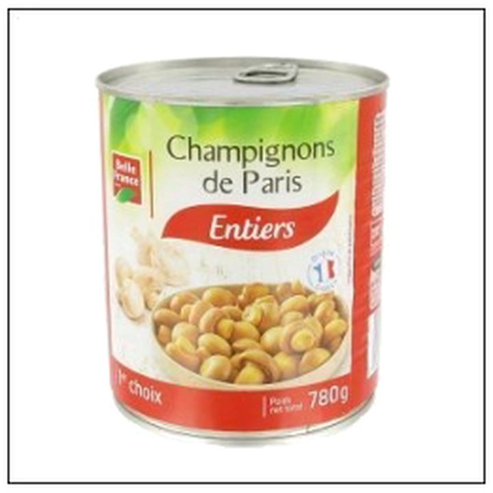 CAT-02598 4/4 CHAMPIGNONS ENTIERS 1° CHOIX BELLE FRANCE - Image 1