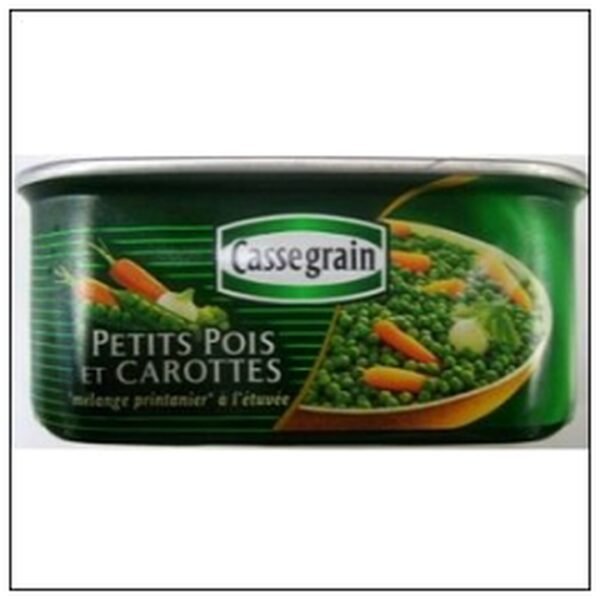 1/4 PETITS POIS JEUNES CAROTTES CASSEGRAIN