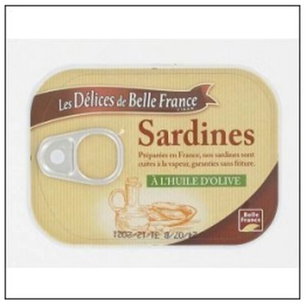 SARDINE HUILE OLIVE CUITE VAPEUR 135G D.B.FRANCE