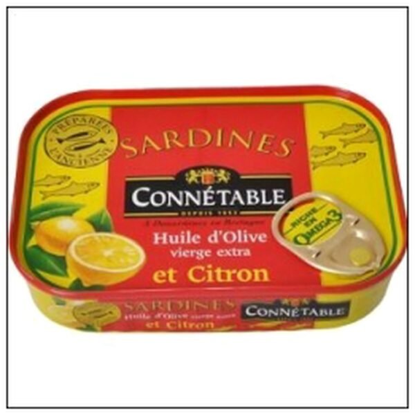 1/6 SARDINE CITRON &HUILE OLIVE 138G CONNETABLE