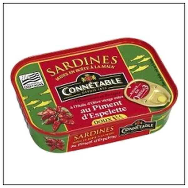 1/6 SARDINES HUIL.OLIVE P IMENT ESP.115G CONNETABLE