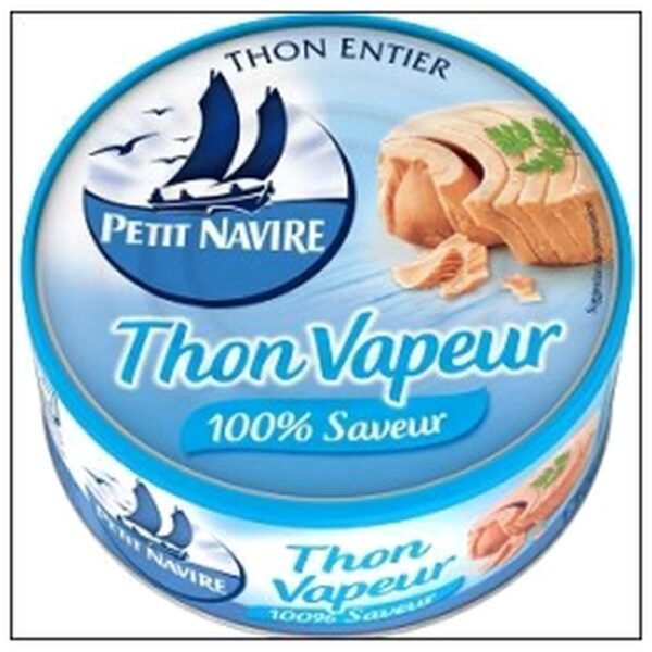 1/5 THON NATUREL VAPEUR 130G PETIT NAVIRE