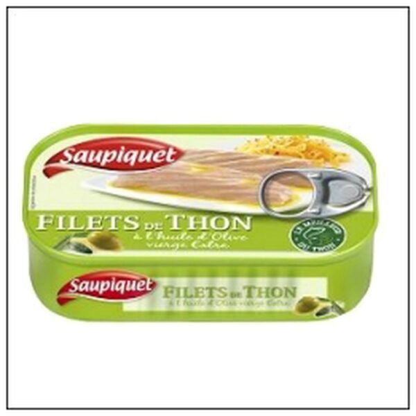 1/6 FILETS THON A L'HUILE D'OLIVE 115G SAUPIQUET