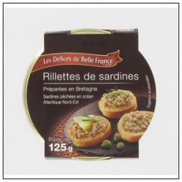 RILLETTE SARDINE POT VERR E 125G DELICES B.FRANCE