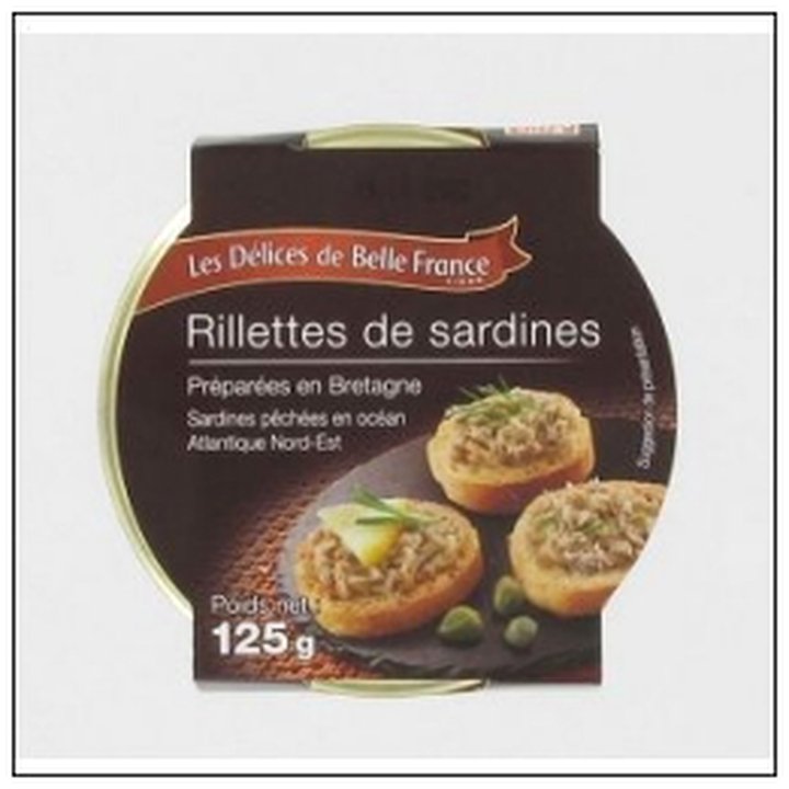 CAT-02746 RILLETTE SARDINE POT VERR E 125G DELICES B.FRANCE - Image 1
