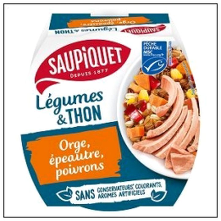 CAT-02756 SALADE ORGE POIVRONS THON 160G SAUPIQUET - Image 1