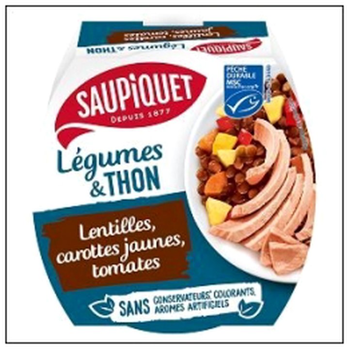 CAT-02757 SALADE LENTILLES THON 160 G SAUPIQUET - Image 1