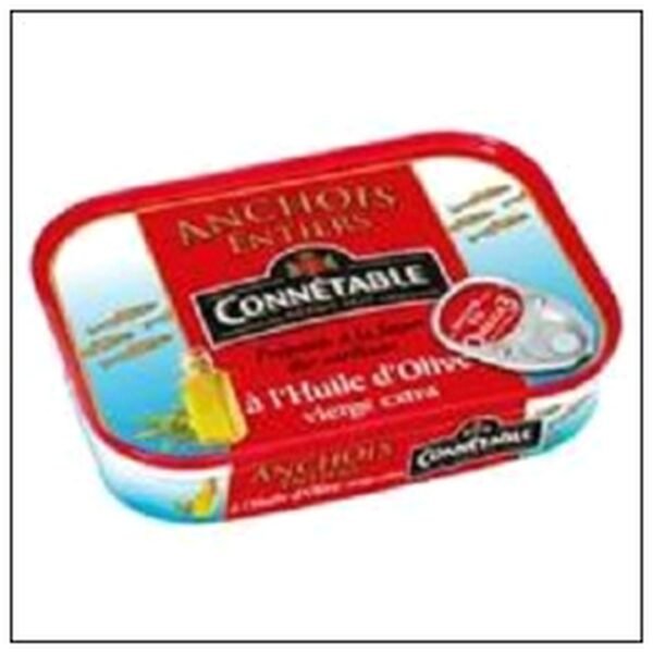 1/7 ANCHOIS HUILE OLIVE ENTIERS 100GR CONNETABLE