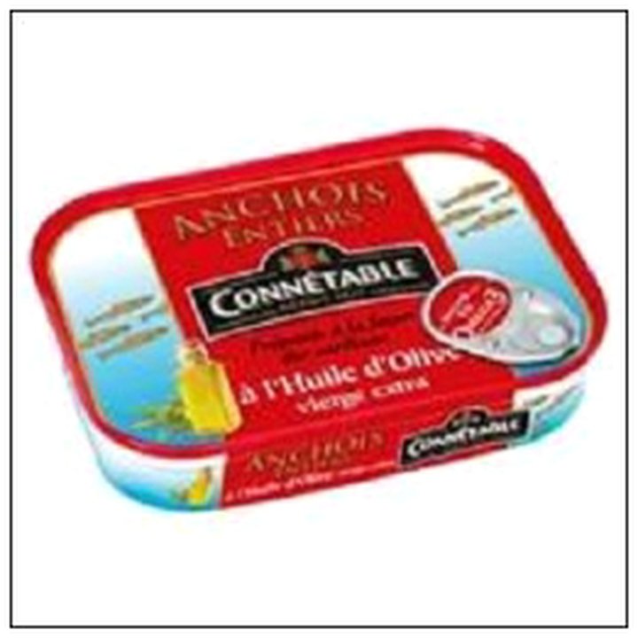 CAT-02791 1/7 ANCHOIS HUILE OLIVE ENTIERS 100GR CONNETABLE - Image 1
