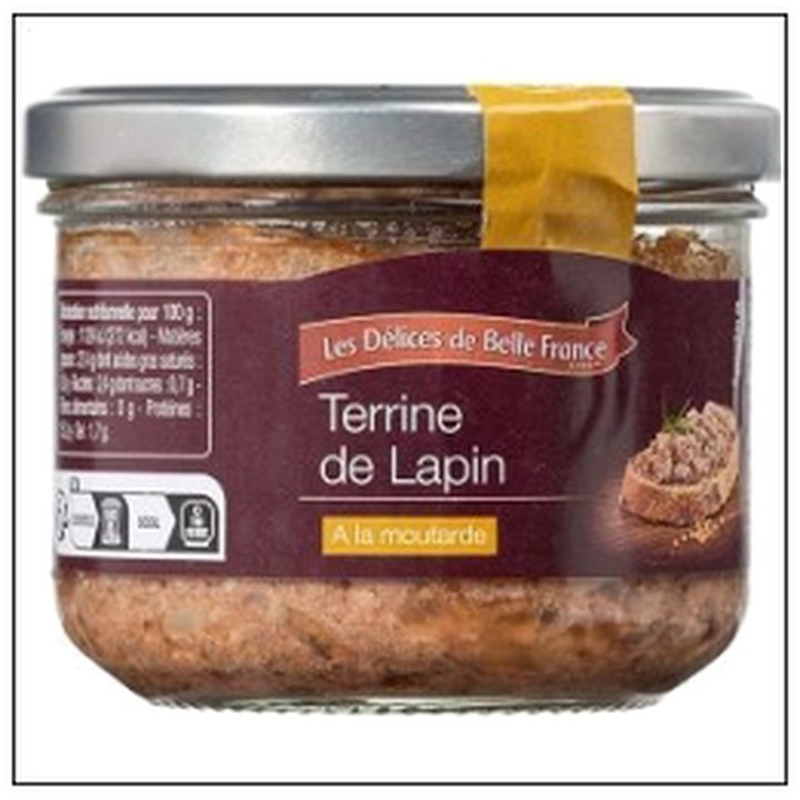 CAT-02823 TERRINE LAPIN MOUTARDE 180G DELICES BELLE FRANCE - Image 1