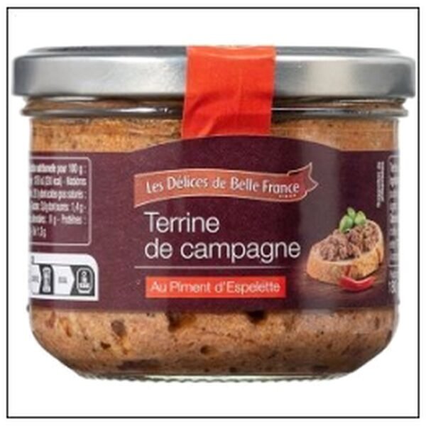 TERRINE CAMPAGNE PIMENT D ESPELETTE 180G D.B.F