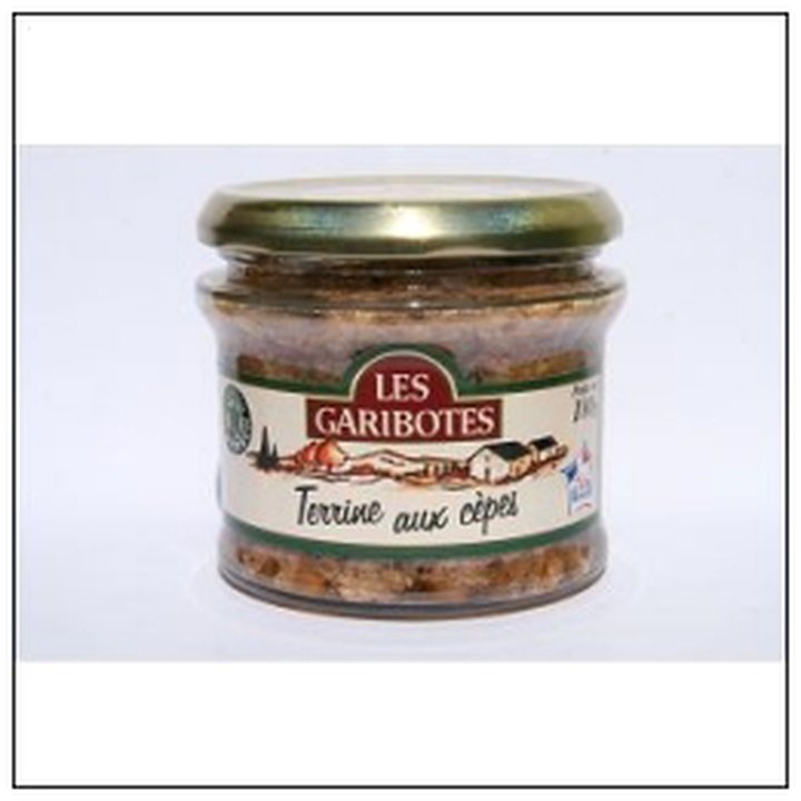 CAT-02837 TERRINE AUX CEPES 180G LES GARIBOTES - Image 1