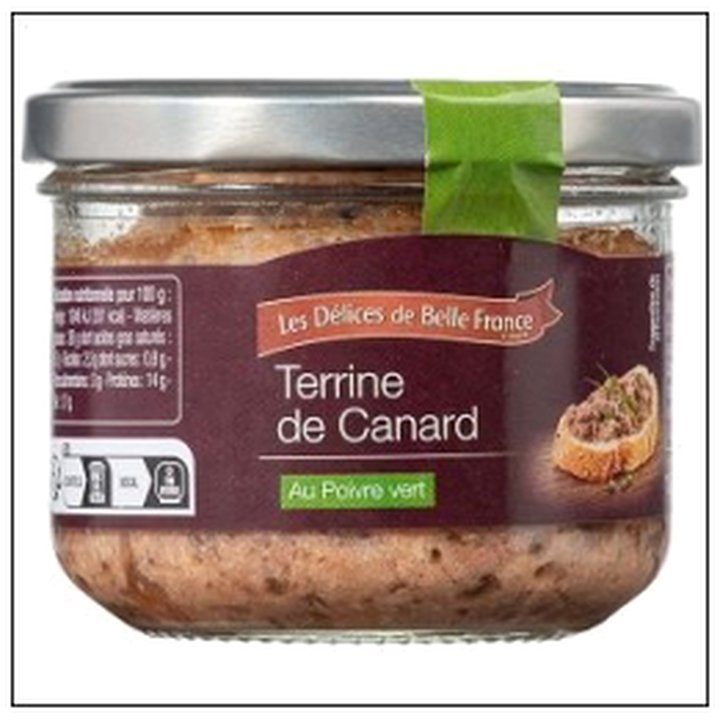 CAT-02839 TERRINE CANARD POIV. VERT 180G DELICES BELLE FRANCE - Image 1