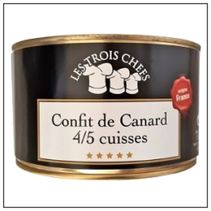 CAT-02850 CONFIT CANARD 4/5 CUISSES ORIG.FRANCE 1K350 3CHEFS - Image 1