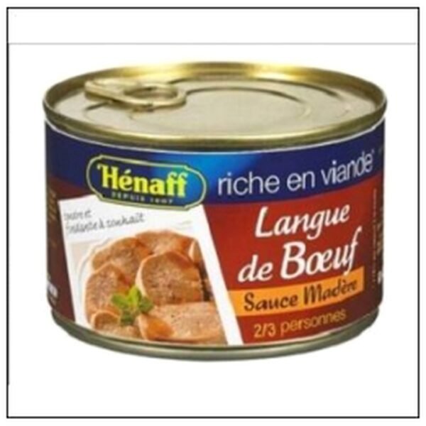LANGUE BOEUF SAUCE MADERE 410G HENAFF
