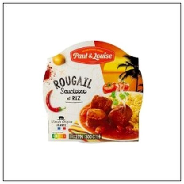 BQ.ROUGAIL SAUCISSE ET RI Z M.ONDE 300G PAUL&LOUISE