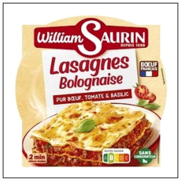 BQ.LASAGNE BOLOGNAISE 300 G M/ONDE WILLIAM SAURIN