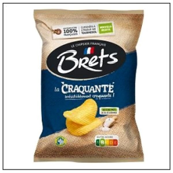 CHIPS SUPER CRAQUANTE SEL GUERANDE 125G BRET'S