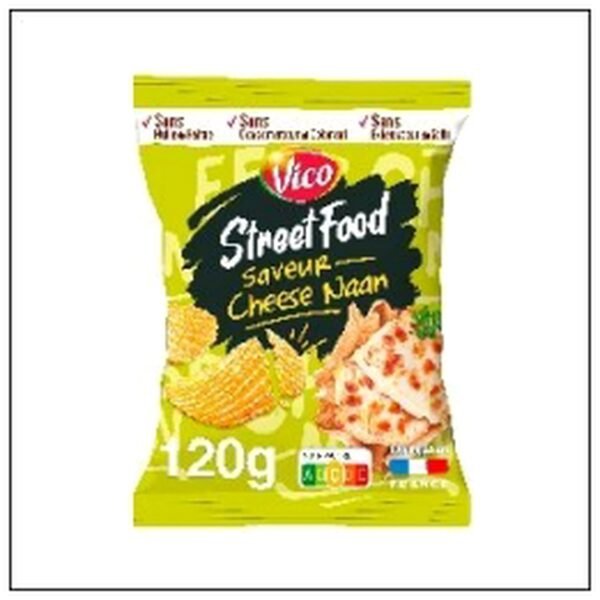 CHIPS STREET FOOD CHEESE NAAN 120G VICO