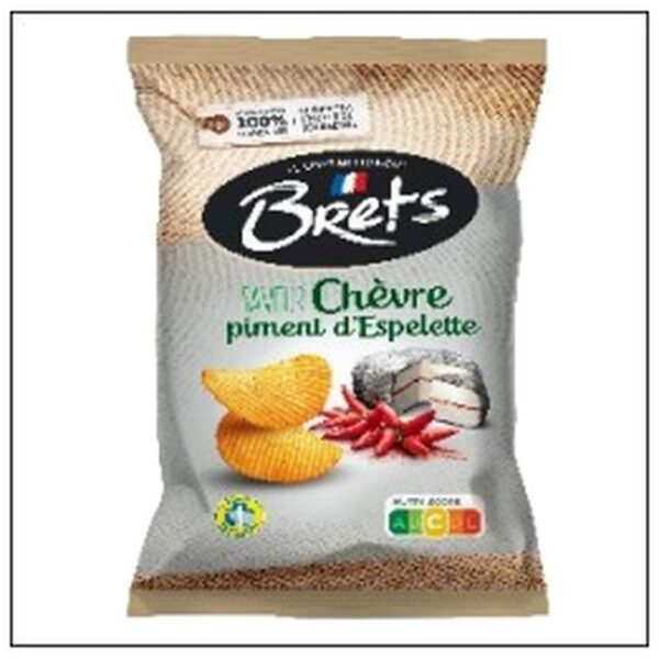 CHIPS CHEVRE & PIMENTS D' ESPELETTE 125G BRETS