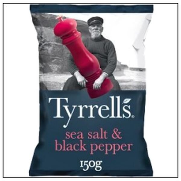 CHIPS POMME DE TERRE POIV RE 150G TYRRELLS