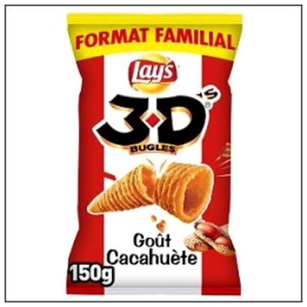 BUGLES 3D'S CACAHUETE 150 G LAYS