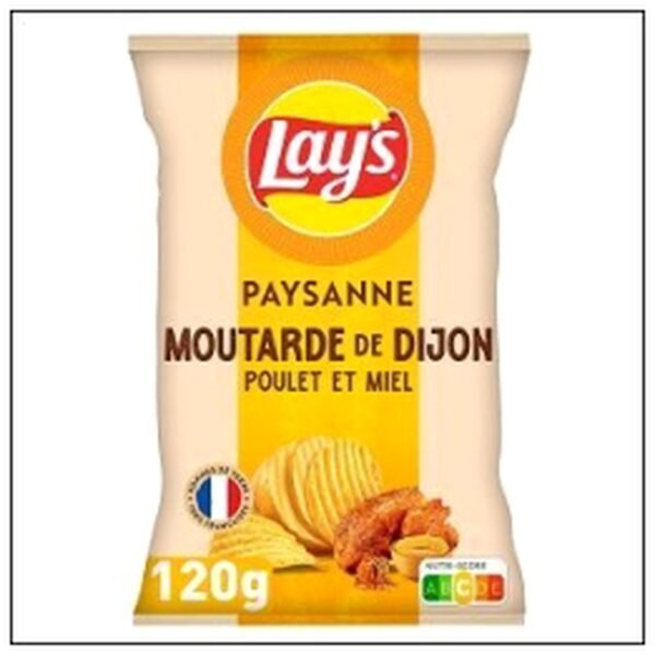CHIPS PAYSANNE MOUTARDE P OULET MIEL 120G LAY'S