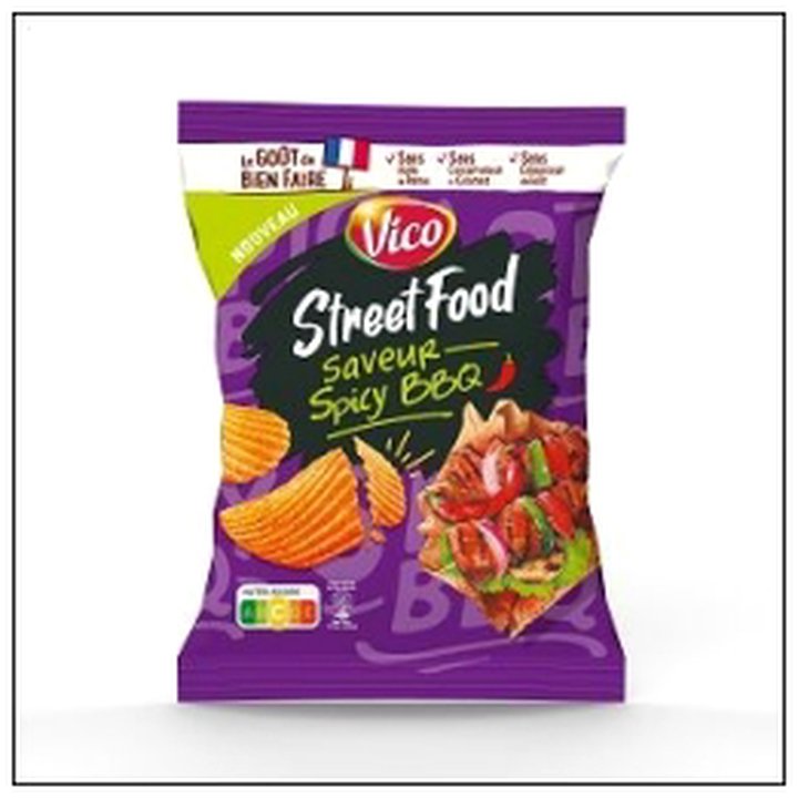 CAT-03004 CHIPS STREET FOOD SPICY B BQ 120G VICO - Image 1