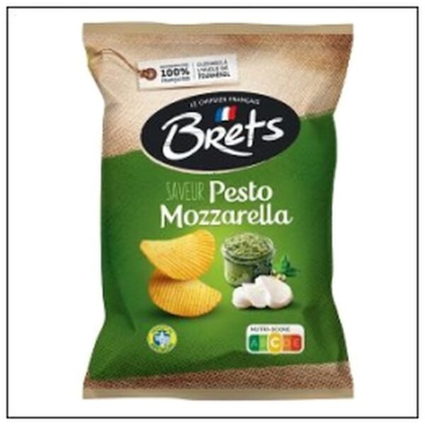 CHIPS PESTO & MOZZARELLA 125G BRETS