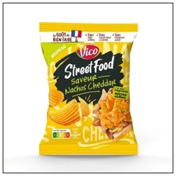 CHIPS STREET FOOD NACHOS CHEDDAR 120G VICO